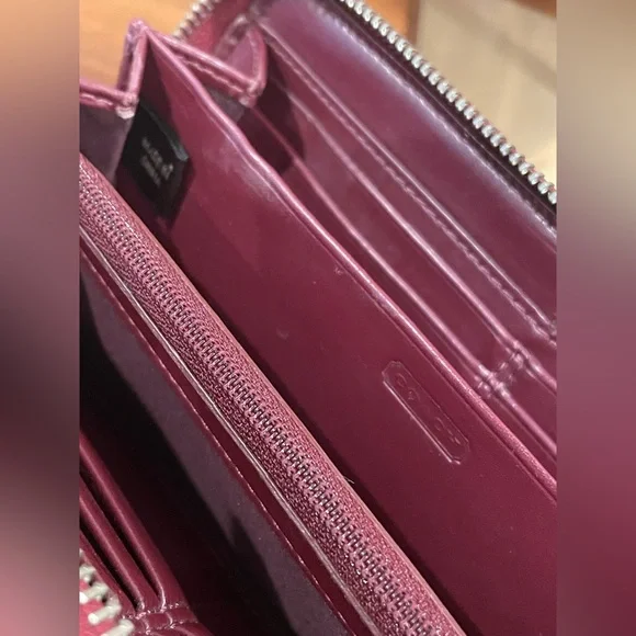 COACH REHAB Project Red and Navy Blue Tote Bag AND Red Patent Long Wallet SET - Picture 14 of 14